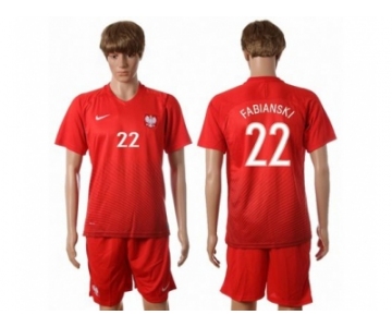 Poland #22 Fabianski Away Soccer Country Jersey