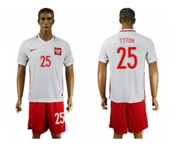 Poland #25 Tyton Home Soccer Country Jersey