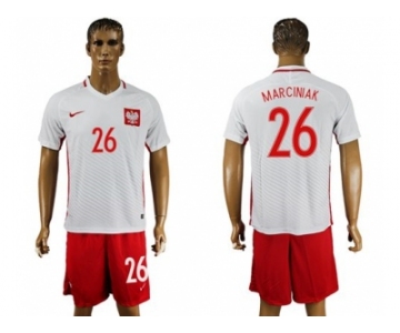 Poland #26 Marciniak Home Soccer Country Jersey