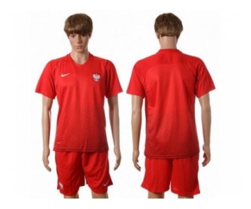 Poland Blank Red Away Soccer Country Jersey