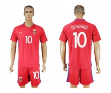 Norway #10 Diomande Home Soccer Country Jersey