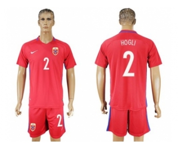 Norway #2 Hogli Home Soccer Country Jersey