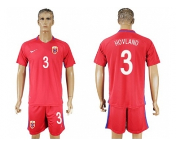 Norway #3 Hovland Home Soccer Country Jersey