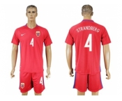 Norway #4 Strandberg Home Soccer Country Jersey