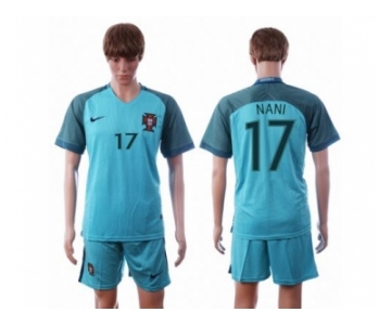Portugal #17 Nani Away Soccer Country Jersey1