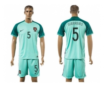 Portugal #5 Guerreiro Away Soccer Country Jersey