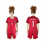 Women Portugal #1 Patricio Home Soccer Country Jersey