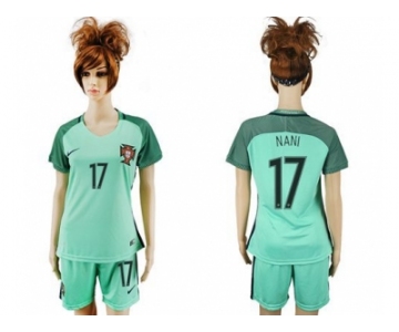 Women Portugal #17 Nani Away Soccer Country Jersey