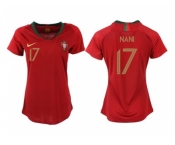 Women Portugal #17 Nani Home Soccer Country Jerseys