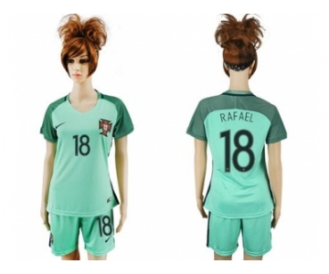 Women Portugal #18 Rafael Away Soccer Country Jersey