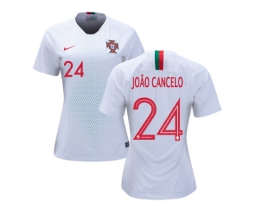 Women Portugal #24 Joao Cancelo Away Soccer Country Jersey