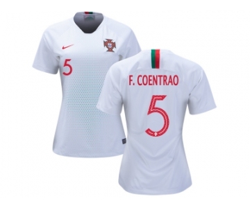 Women Portugal #5 F.Coentrao Away Soccer Country Jerseys
