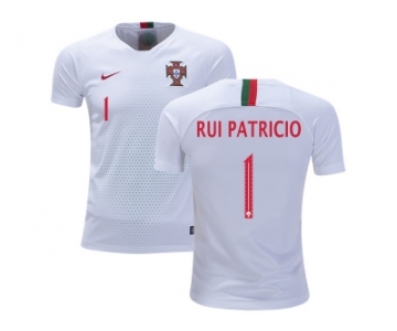 Portugal #1 Rui Patricio Away Kid Soccer Country Jersey