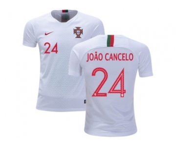 Portugal #24 Joao Cancelo Away Kid Soccer Country Jersey