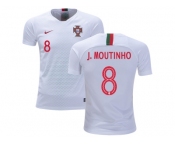 Portugal #8 J.Moutinho Away Kid Soccer Country Jersey