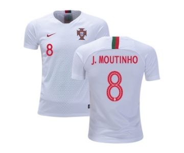 Portugal #8 J.Moutinho Away Kid Soccer Country Jersey