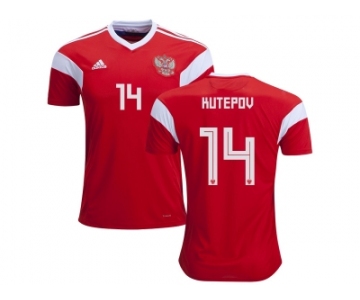 Russia #14 Kutepov Home Soccer Country Jersey