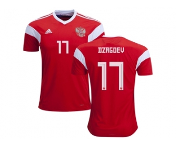 Russia #17 Dzagoev Home Soccer Country Jersey