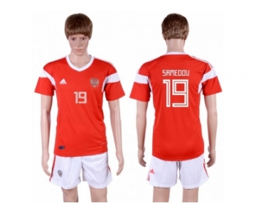 Russia #19 Samedov Home Soccer Country Jersey