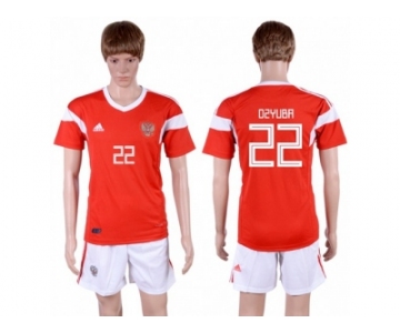 Russia #22 Dzyuba Home Soccer Country Jersey