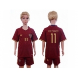 Russia #11 Cheryshev Home Kid Soccer Country Jersey