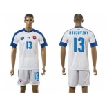 Slovakia #13 Hrosovsky Home Soccer Country Jersey