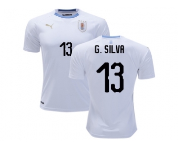 Uruguay #13 G.Silva Away Soccer Country Jersey