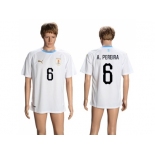 Uruguay #6 A.Pereira Away Soccer Country Jersey
