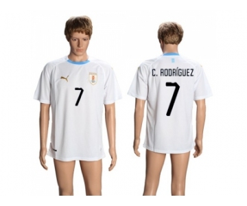 Uruguay #7 C.Rodriguez Away Soccer Country Jersey