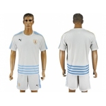 Uruguay Blank Away Soccer Country Jersey