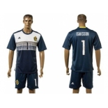 Sweden #1 Isaksson Away Soccer Country Jersey