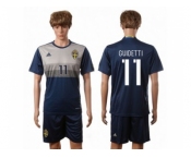 Sweden #11 Guidetti Away Soccer Country Jersey