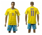 Sweden #11 Guidetti Home Soccer Country Jersey1