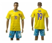 Sweden #19 Berg Home Soccer Country Jersey1