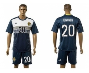 Sweden #20 Toivonen Away Soccer Country Jersey1