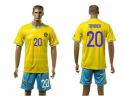 Sweden #20 Toivonen Home Soccer Country Jersey1