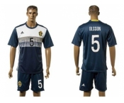 Sweden #5 Olsson Away Soccer Country Jersey