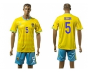Sweden #5 Olsson Home Soccer Country Jersey1