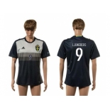 Sweden #9 Ljungberg Away Soccer Country Jersey1