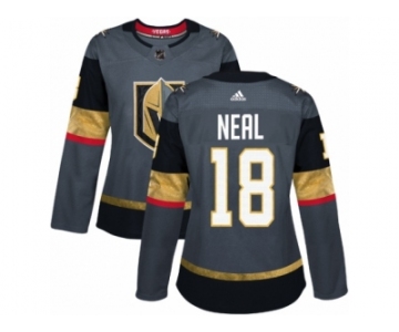 Women Adidas Vegas Golden Knights #18 James Neal Authentic Gray Home NHL Jersey