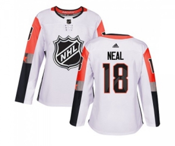 Women Adidas Vegas Golden Knights #18 James Neal Authentic White 2018 All-Star Pacific Division NHL Jersey