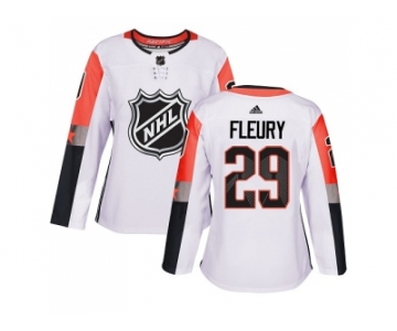 Women Adidas Vegas Golden Knights #29 Marc-Andre Fleury White 2018 All-Star Pacific Division Authentic Stitched NHL Jersey