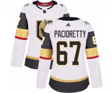 Women Adidas Vegas Golden Knights #67 Max Pacioretty Authentic White Away NHL Jersey