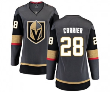 Women Vegas Golden Knights #28 William Carrier Authentic Black Home Fanatics Branded Breakaway NHL Jersey
