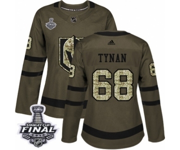 Women's Adidas Vegas Golden Knights #68 T.J. Tynan Authentic Green Salute to Service 2018 Stanley Cup Final NHL Jersey