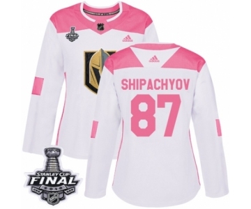 Women's Adidas Vegas Golden Knights #87 Vadim Shipachyov Authentic White-Pink Fashion 2018 Stanley Cup Final NHL Jersey