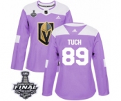 Women's Adidas Vegas Golden Knights #89 Alex Tuch Authentic Purple Fights Cancer Practice 2018 Stanley Cup Final NHL Jersey