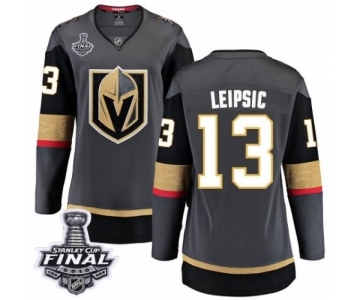 Women's Vegas Golden Knights #13 Brendan Leipsic Authentic Black Home Fanatics Branded Breakaway 2018 Stanley Cup Final NHL Jersey