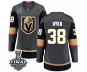 Women's Vegas Golden Knights #38 Tomas Hyka Authentic Black Home Fanatics Branded Breakaway 2018 Stanley Cup Final NHL Jersey