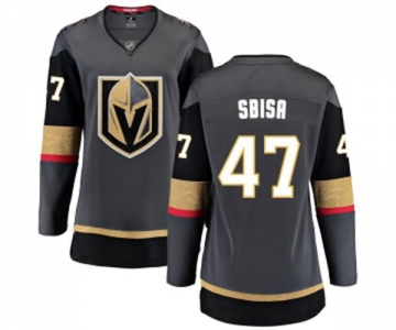 Women's Vegas Golden Knights #47 Luca Sbisa Authentic Black Home Fanatics Branded Breakaway NHL Jersey